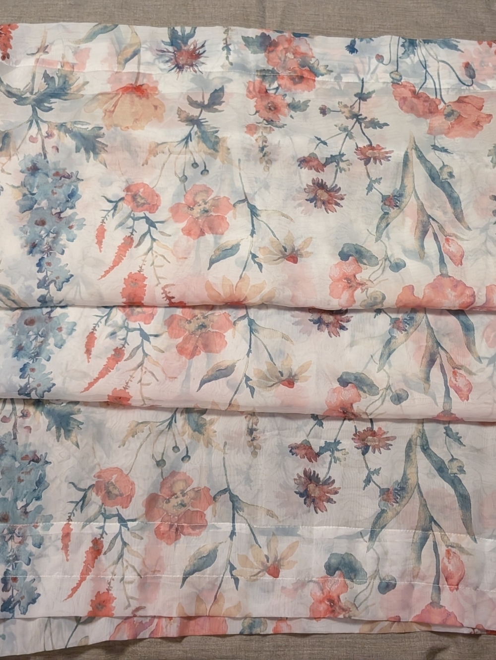 2/$10 - Sheer Floral Curtain Panel